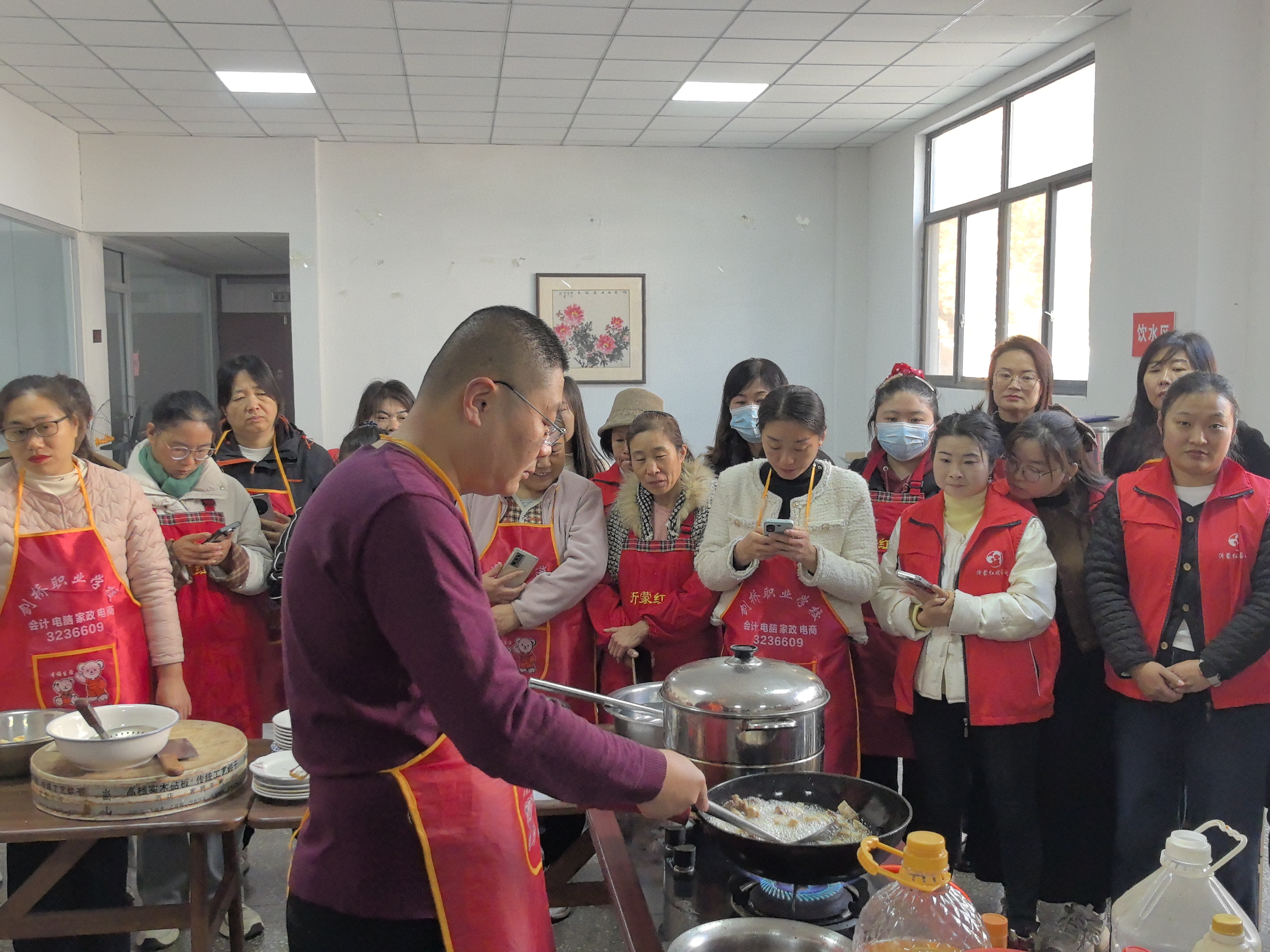 沂南县剑桥职业学校烹饪培训现场
